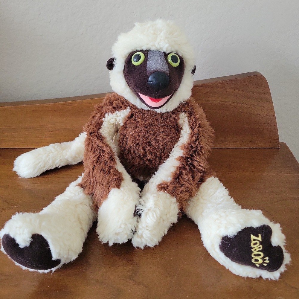 Vintage Zoboomafoo Eden PBS TV 2000 Show Plush 16 Lemur Monkey "Zoboo" READ